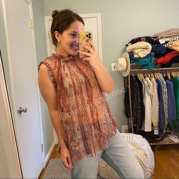 ZIMMERMANN Red Paisley Blouse 1 - Picture 2 of 16